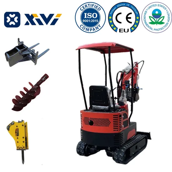 Xv12 Engineering House Micro Digger Interior Renovation Small Excavator Concrete Crushing 1.2 Ton Mini Mining Excavators 